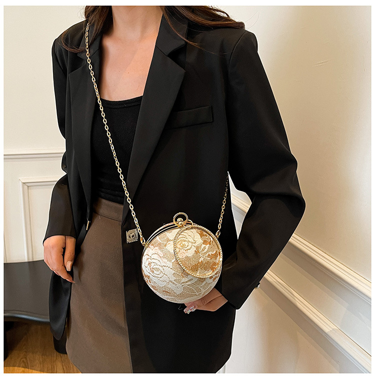 900g Weight Lock clasp Closure Type Single Shoulder Strap, Top Handle Strap Type Circle Bag Bags Type Daily, Shopping Occasion PU Material Women's Backpack Backpack Flower Pattern All Seasons Season Women's Gender Elegant, Vintage Style Style Round Shape Women's PU Flower Elegant Vintage Style Round Lock Clasp Circle Bag 3