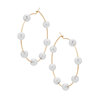 Accessory, trend fashionable earrings from pearl, ring, European style