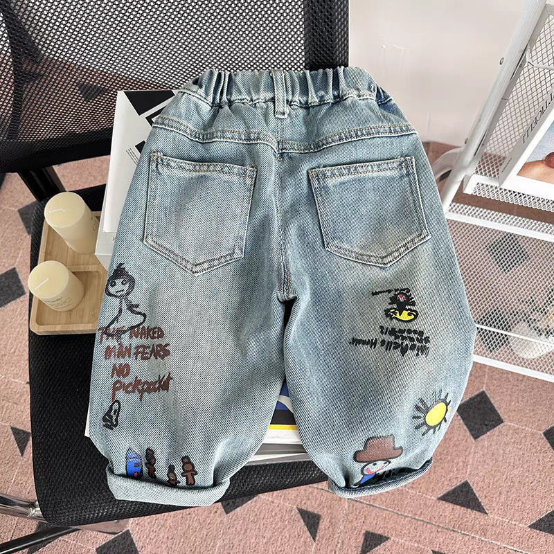 Baby Jeans Spring and Autumn Long Pants Open-Crotch Boys Cotton Soft Jeans Children Loose Big Pp Pants Girls Baby Jeans Spring and Autumn Long Pants Open-Crotch Boys Cotton Soft Jeans Children Loose Big Pp Pants Girls