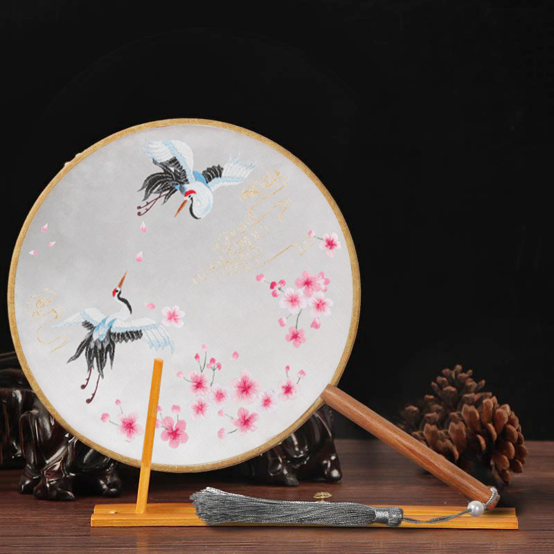 Bordado DIY hecho a mano fan bordado principiante material paquete antiguo cinta poke bordado Suzhou bordado regalo