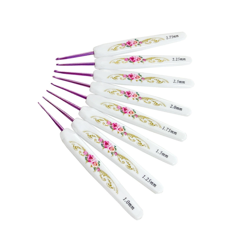 DIY ручной работы мягкая ручка вязаный крючком шерстяной свитер набор игл сумка АБС-пластик ручка печать алюминиевая головка костюм вязание крючком