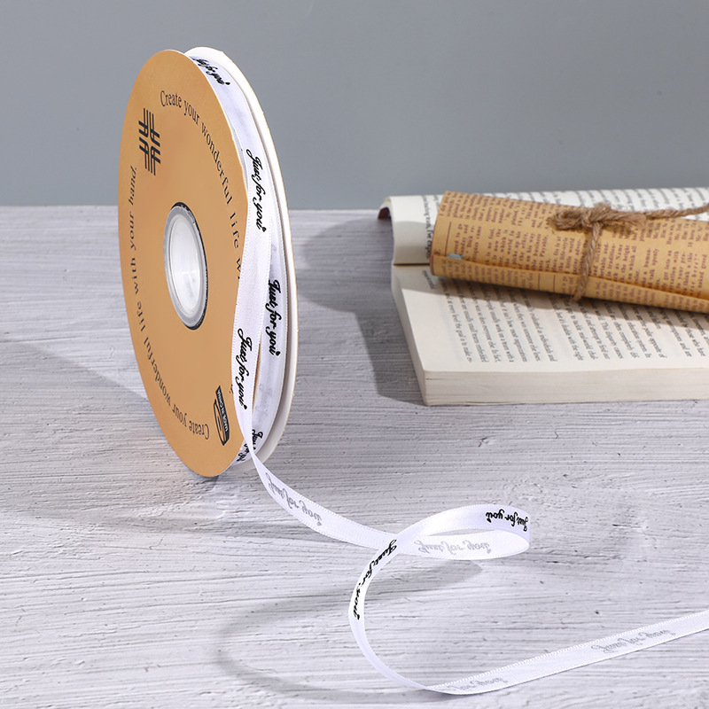 1cm100 tamaño sólo para usted Inglés cinta de poliéster flores regalo DIY decoración de la torta del regalo cinta de color