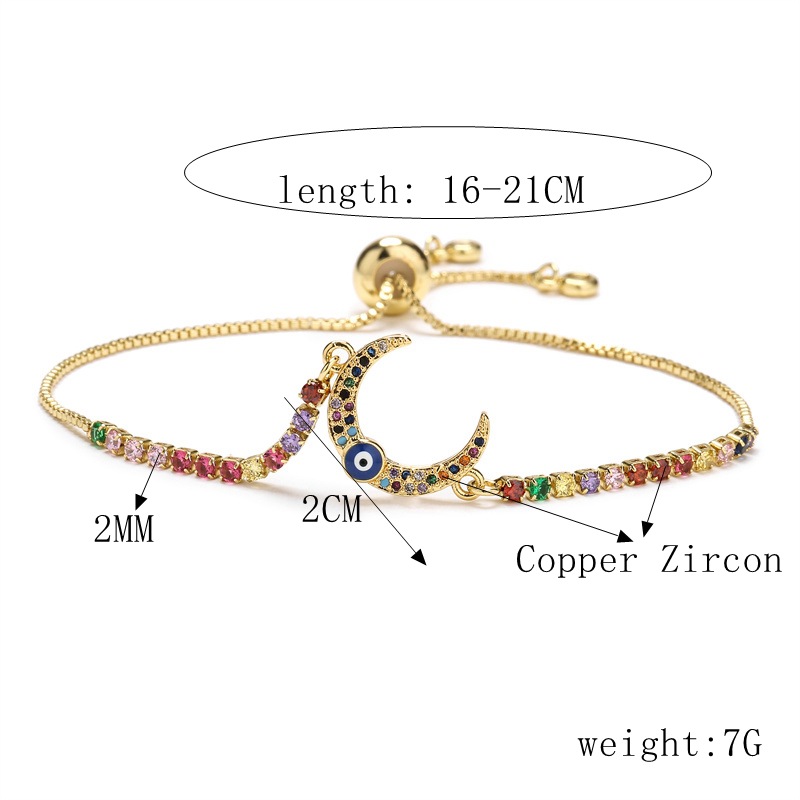 Fashion Eye Copper Bracelets Plating Zircon Copper Bracelets