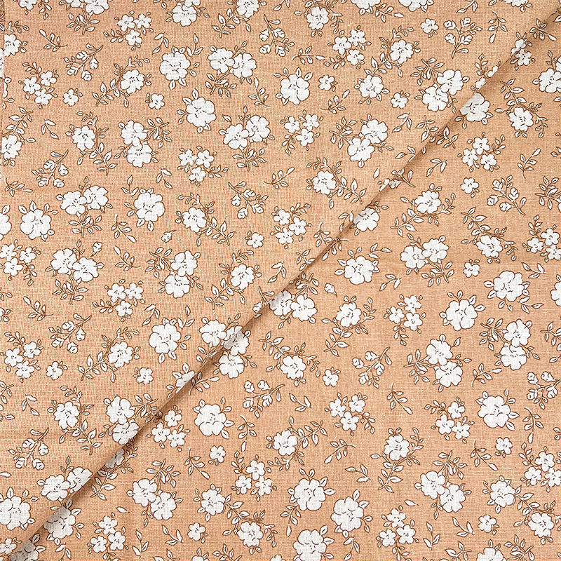 Impresión de tela de algodón de hoja verde Gardenia tela de mesa hecha a mano tela de arena liberación de tela de tela de tela de fondo de tela de tela de lino image 17