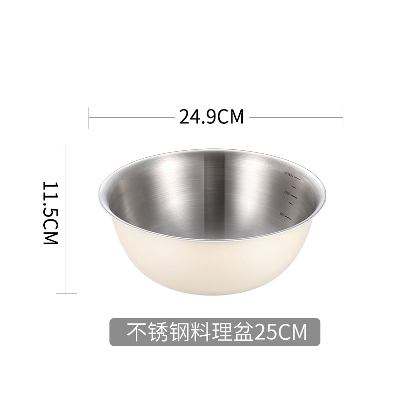 316 食品グレードのステンレス鋼の洗面器、野菜と小麦粉、卵を洗うための家庭用キッチンサラダ調理ボウルストレートエッジボウル|undefined