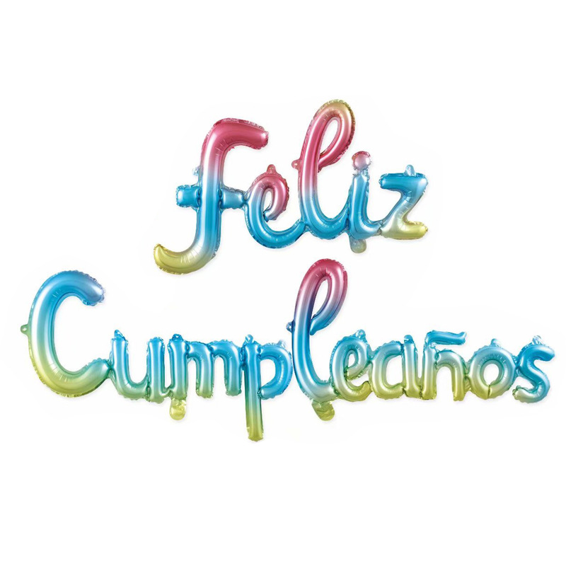Set de globos con letras “FELIZ CUMPLEAÑOS” – 16 pulgadas, color dorado o rosa
