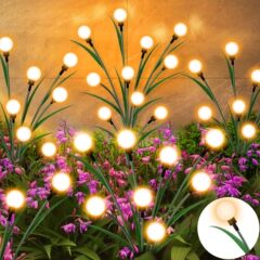 モダンでシンプルなソーラー LED グリーンリーフホタルライト屋外装飾ガーデンライト超高輝度通路ライト