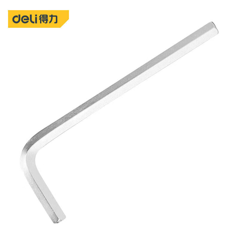 得力（deli) 内六角 DL3004 (银色) 标准平头铬钒钢 4MM 1支装