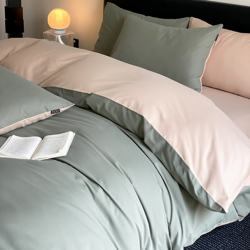 Alta gama A clase 100 algodón molido cuatro piezas para engrosar sábanas de algodón cubierta de cama caliente de otoño y invierno cuatro piezas