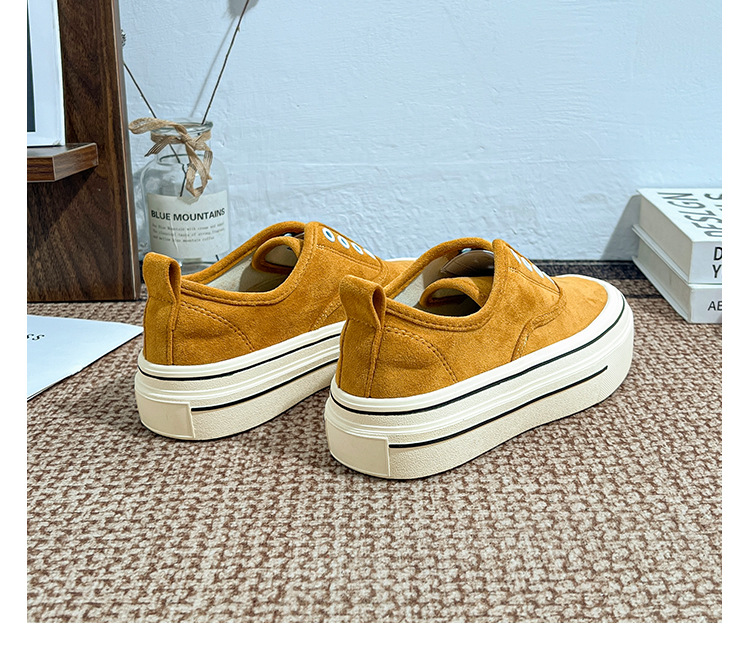 Women’s Retro Casual Flat Shoes Thick-soled Versatile College Style_voghion.com
