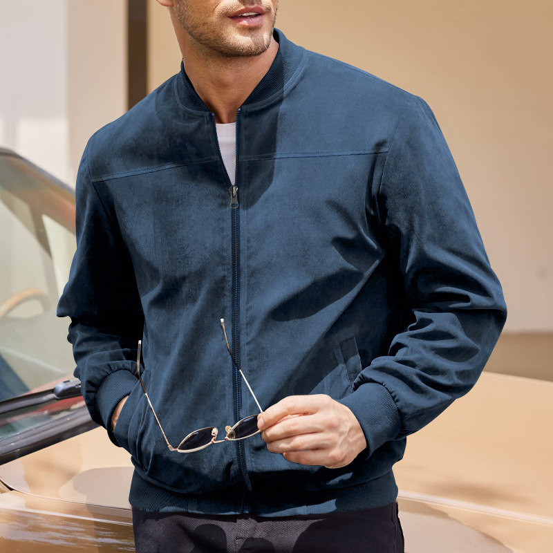 Cross-Border Men's Clothing Temu Aliexpress Fashionable Casual Suede Lightweight Sweatshirt Jacket for Autumn and Winter Versatile Outerwear Cross-Border Men's Clothing Temu Aliexpress Fashionable Casual Suede Lightweight Sweatshirt Jacket for Autumn and Winter Versatile Outerwear