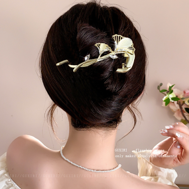 蝶結びタッセルヘアクリップ 女性用 後頭部用 2025年新作 高級ツイストワンワードクリップ 高級感のあるヘアクリップ ヘアアクセサリー|undefined