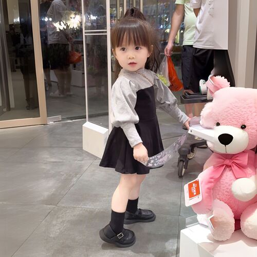 Ladies' Children's Dress, Fall/Winter Collection, New Arrival Korean Style, Fashionable Baby and Kids' Clothing, Spring and Autumn Long-Sleeve Princess Dress