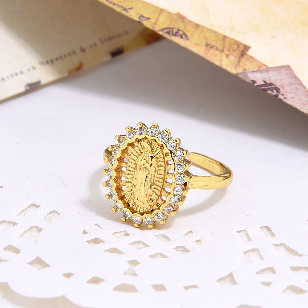 Holiday, Daily Occasion Wholesale Simple Style Classic Style Solid Color Copper Inlay Zircon Rings