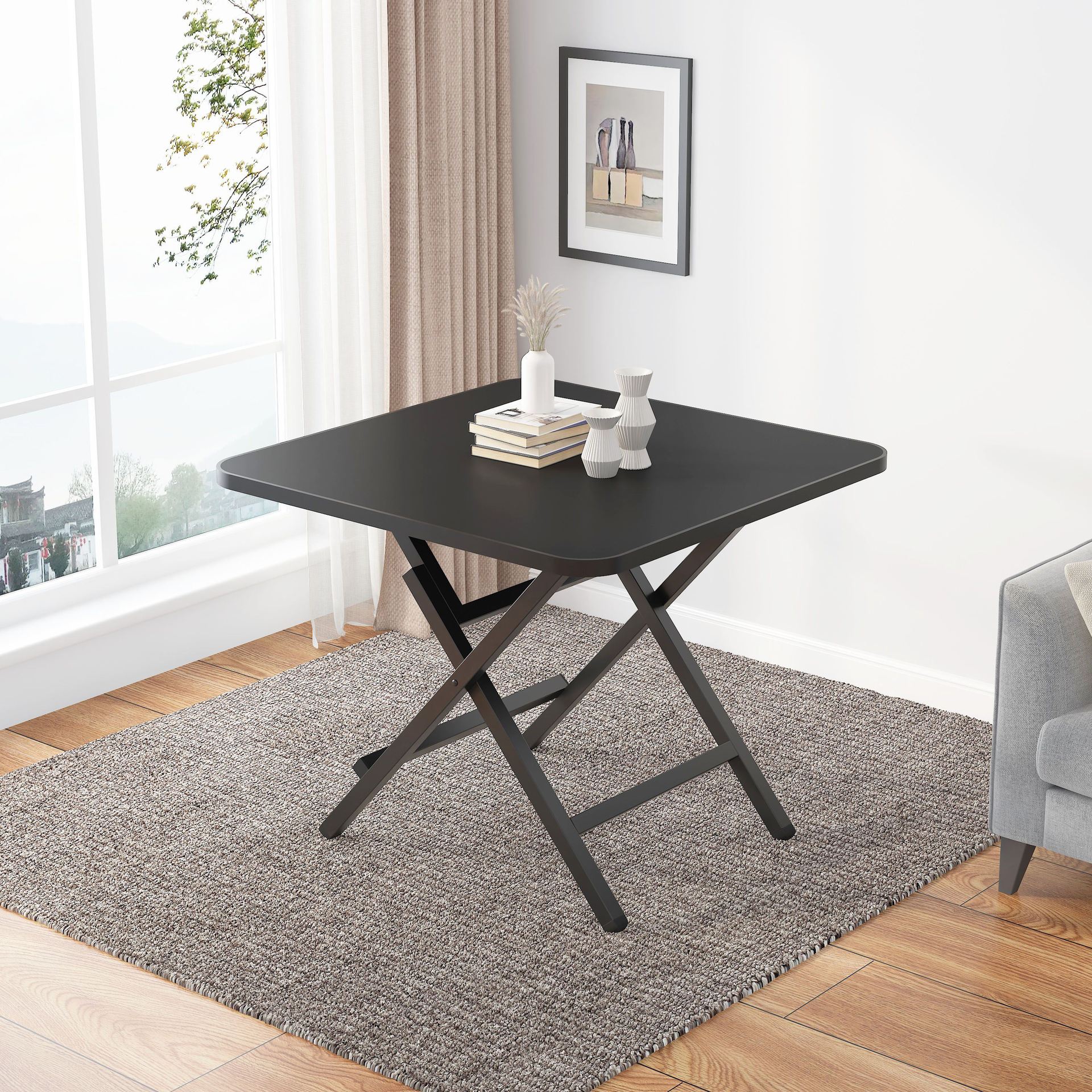 Mesa plegable alquiler de alquiler de mesa de comedor al aire libre portátil mesa de estand simple mesa de comedor casera mesa cuadrada