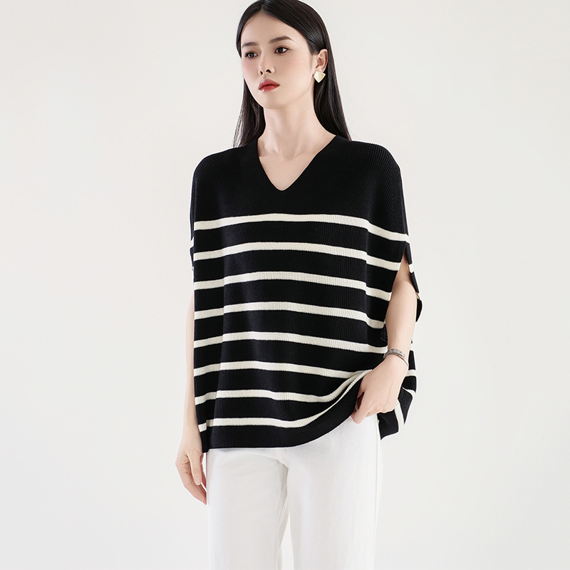 Nuevo estilo coreano Chaleco con cuello en V suéter blogger sentido alta ocultación carne moda casual de punto chaleco suelto ropa exterior de las mujeres image 16