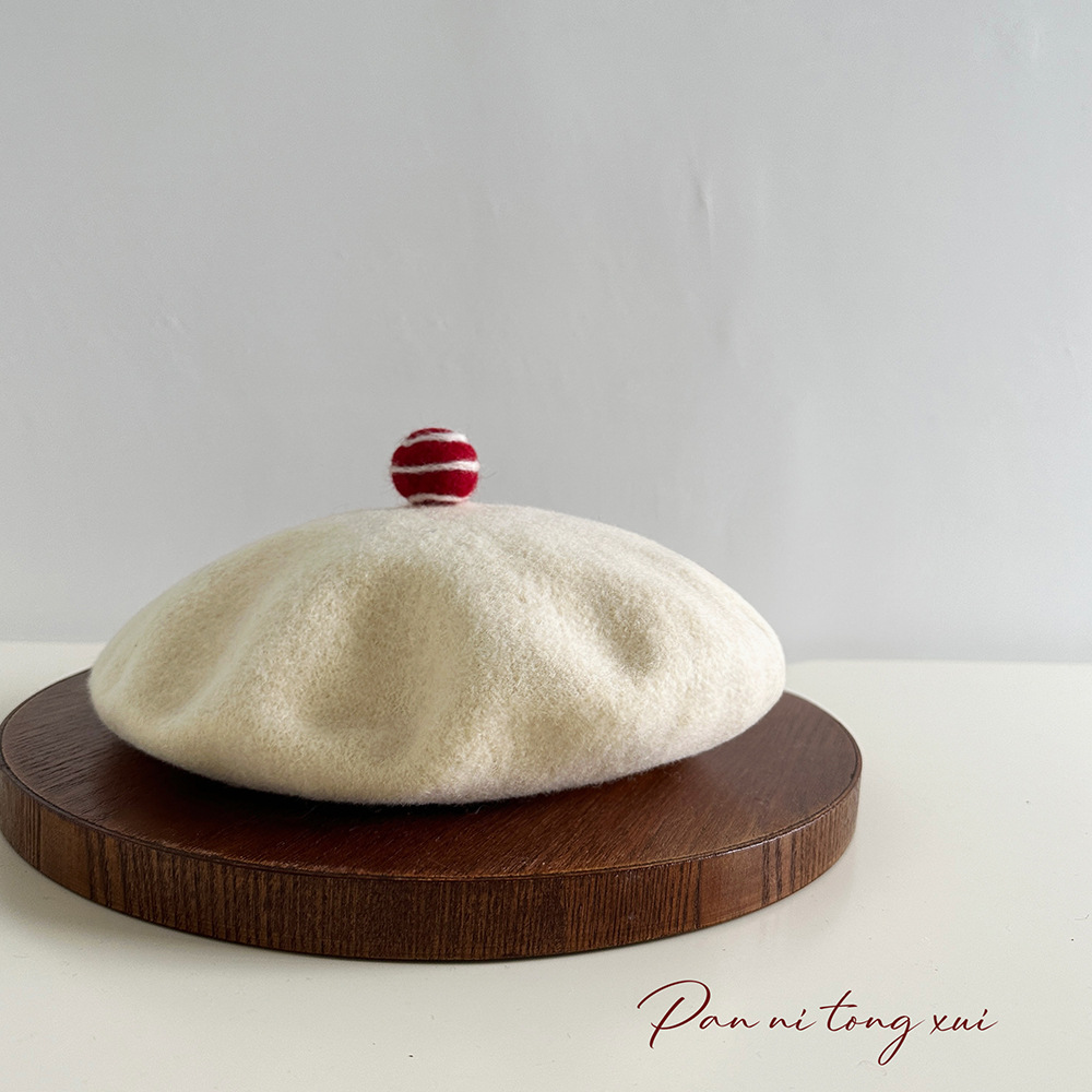 Boina de lana de alta calidad, gorra pintora de lana de feltro, sombrero de invierno, sombrero universal, boina de lana retro de nicho