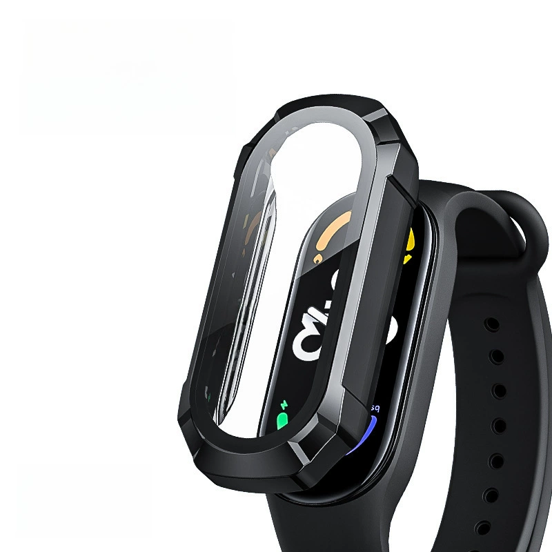 Защитный чехол и защитная пленка (Xiaomi Mi Band 9/8/7/6/5/4), броня или простой корпус из ПК, закалённая плёнка