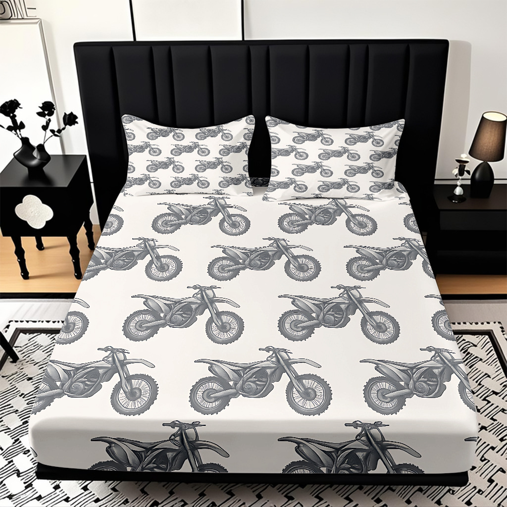 TEMU / JIT transfronterizo suave cama molida Kits cool motocicleta impresión digital HD se puede ajustar