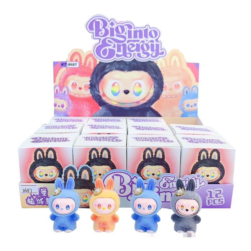 ラブブ人形ブラインドボックスクリエイティブ漫画かわいい小さな装飾品シリーズミニ植毛クラウンラブブ人形|undefined