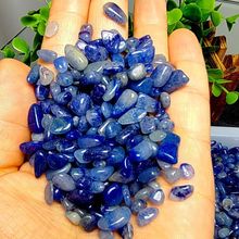 5-12毫米左右蓝东陵水晶碎石碎料摆件100克价