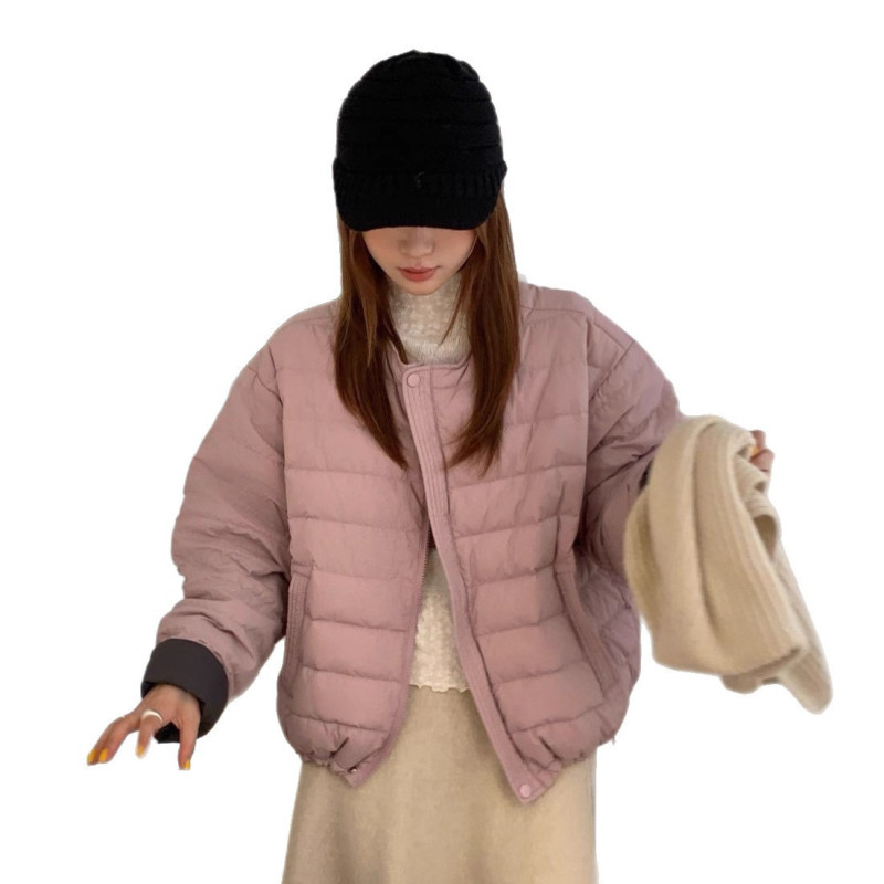 韩版排骨服小众休闲短款羽绒服女小个子百搭休闲宽松白鸭绒外套|undefined