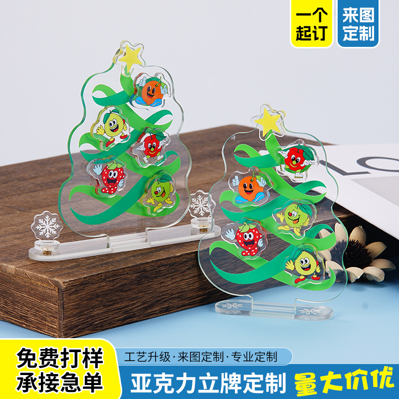 Acrylic customizable puzzle standee with custom images of anime characters, celebrity merchandise, and creative desktop decorations