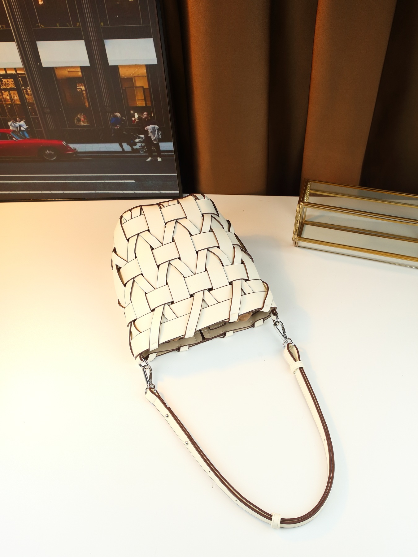 Women's Woven Cylindrical Crossbody Bag Versatile Underarm Handbag_voghion.com