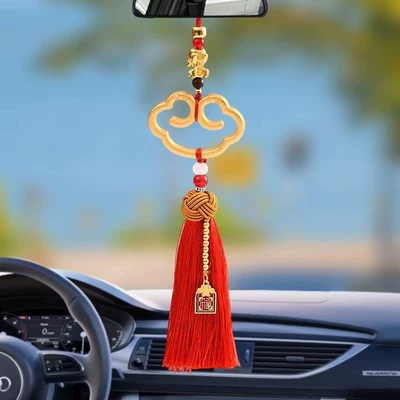 Gold Car Rearview Mirror Decoration, Car hanging