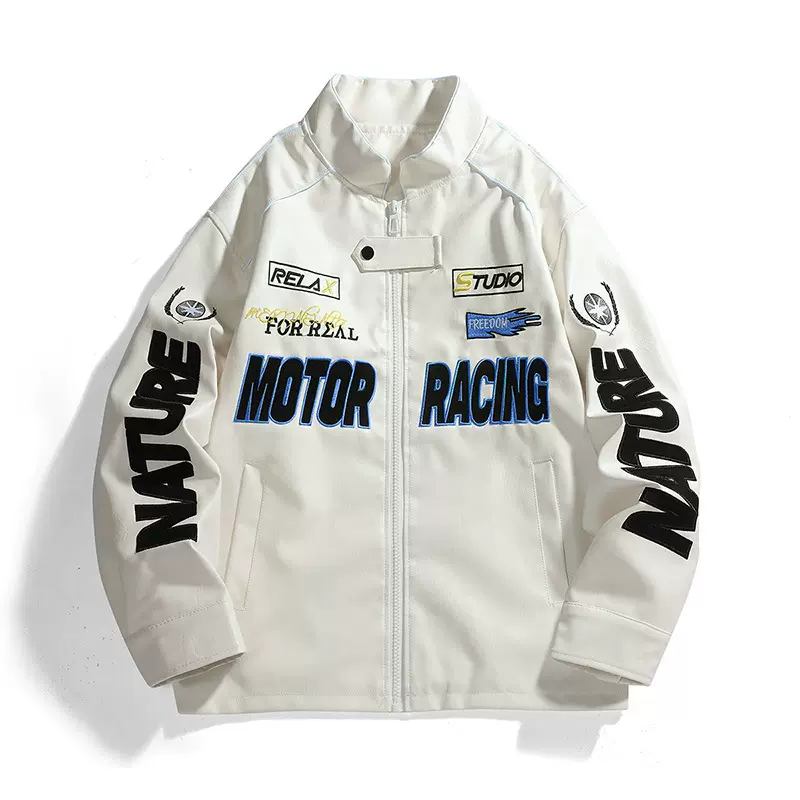 25PU爆款港风皮衣男翻领机车皮夹克男美式街头复古皮革潮牌跨境外