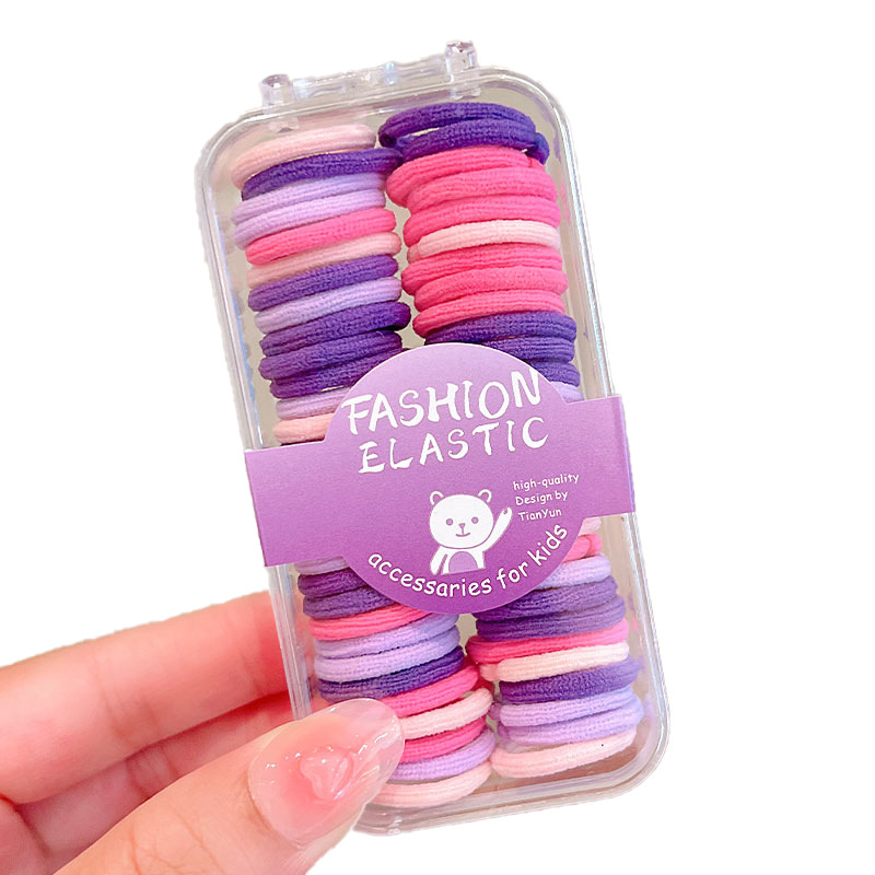 60 piezas ~ banda de goma para niñas El tamaño pequeño no duele el cabello banda de goma cuerda de pelo Internet celebridad niños bebé cuerda de pelo bebé anillo de pelo