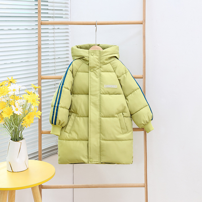 Fuente de comercio exterior invierno nuevo niño grueso ropa de algodón largo niño ropa de algodón plumón ropa de niños abrigo