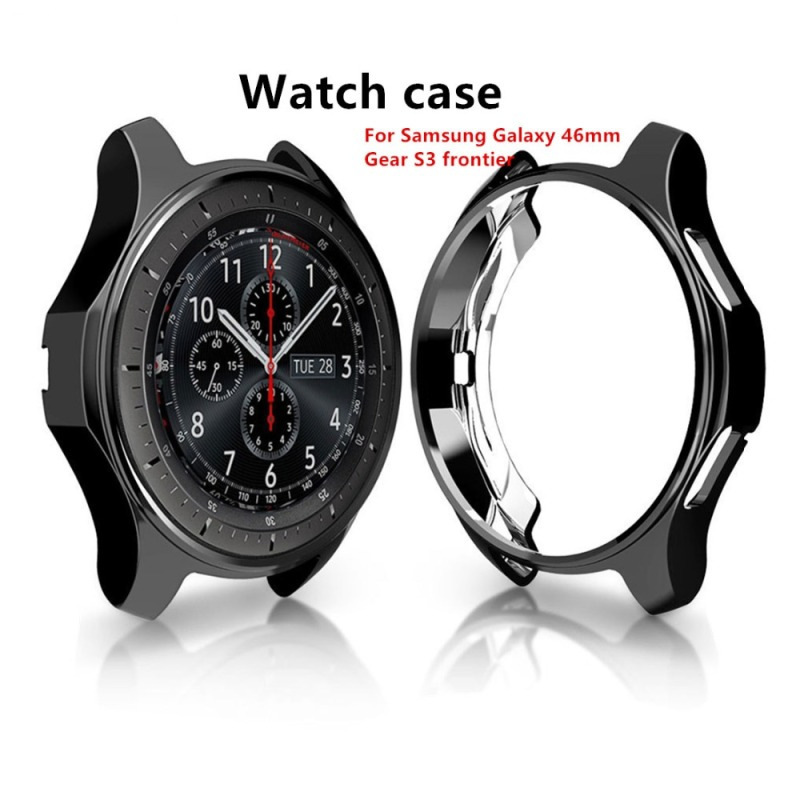 适用三星galaxy watch 46mm/42mm/gear S3表壳 电镀TPU镂空保护壳