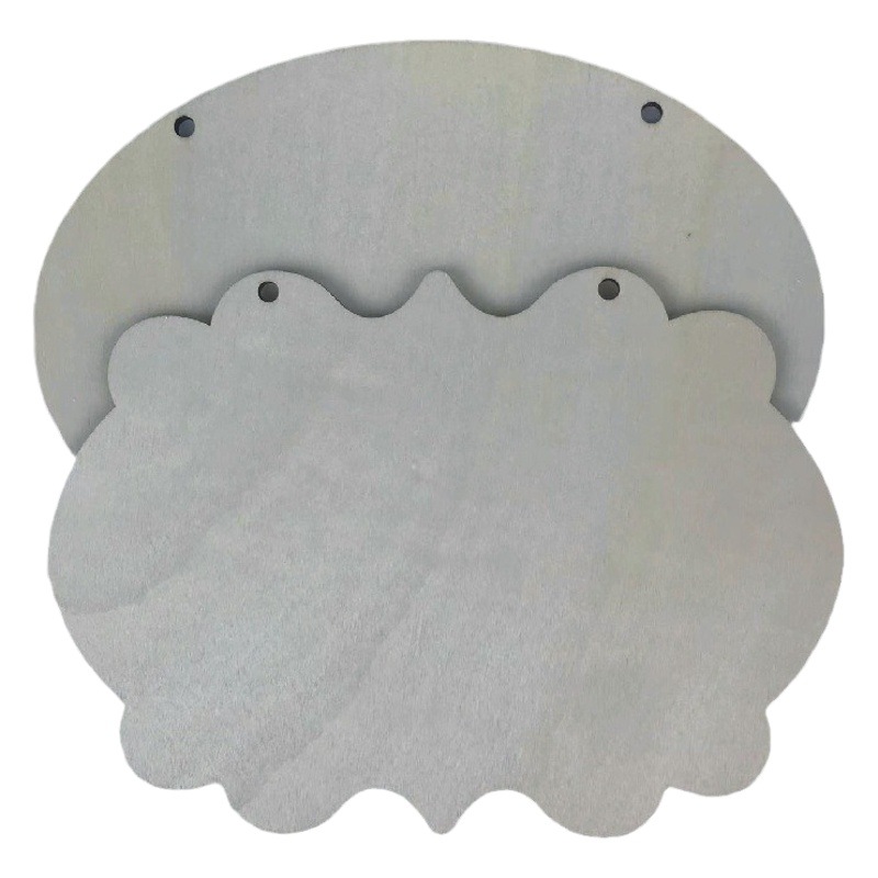 Wooden DIY pet listing handwriting blank door plate wooden decoration laser cutting printing various shapes wood chips