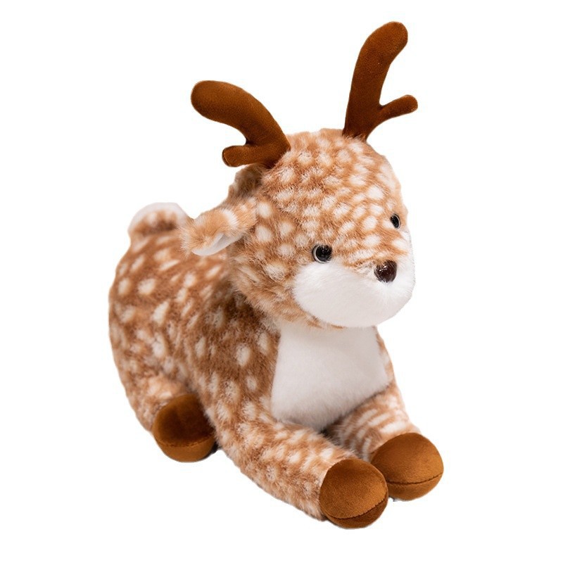 Elk Sika ciervo muñeca lindo ciervo juguete de peluche accesorios de fotografía para niños muñeca de trapo muñeca transfronteriza