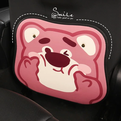 Pink Bear Ladies Cute Cartoon Chair Back Anti-kick Pad Car Chair Back Anti-fouling Pad Chair Back Back Pocket Hanging