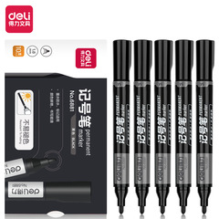 Deli Stationery 6881 Marker Black/Red/Blue Thick Head Large Head Oily Pen Mark Pen Mark Express Graffiti Pen