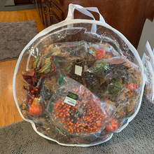 四季款日常家居储物袋透明存储包30 英寸花环圣诞节收纳袋复活节