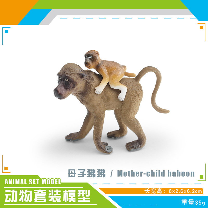 Simulación transfronteriza animal forestal modelo de orangutan puzzle orangutan chimpancé blanco mesa decoración estática