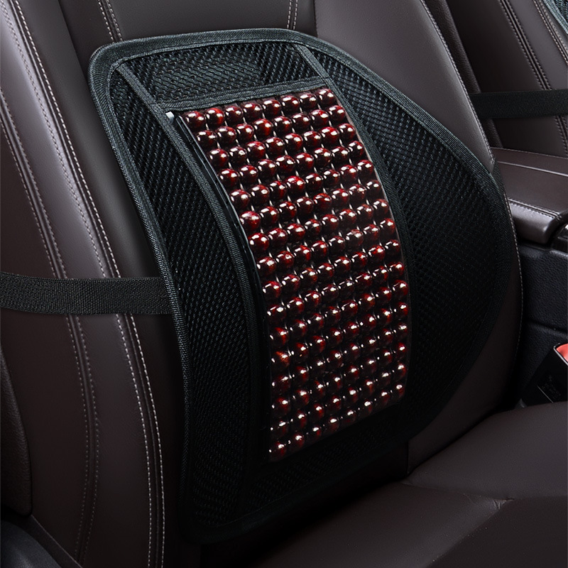 Qìchē Eucalyptus Wood Bead Car Seat Cushion Summer Breathable Massage (Cool pad) - date-red-lumbar-support