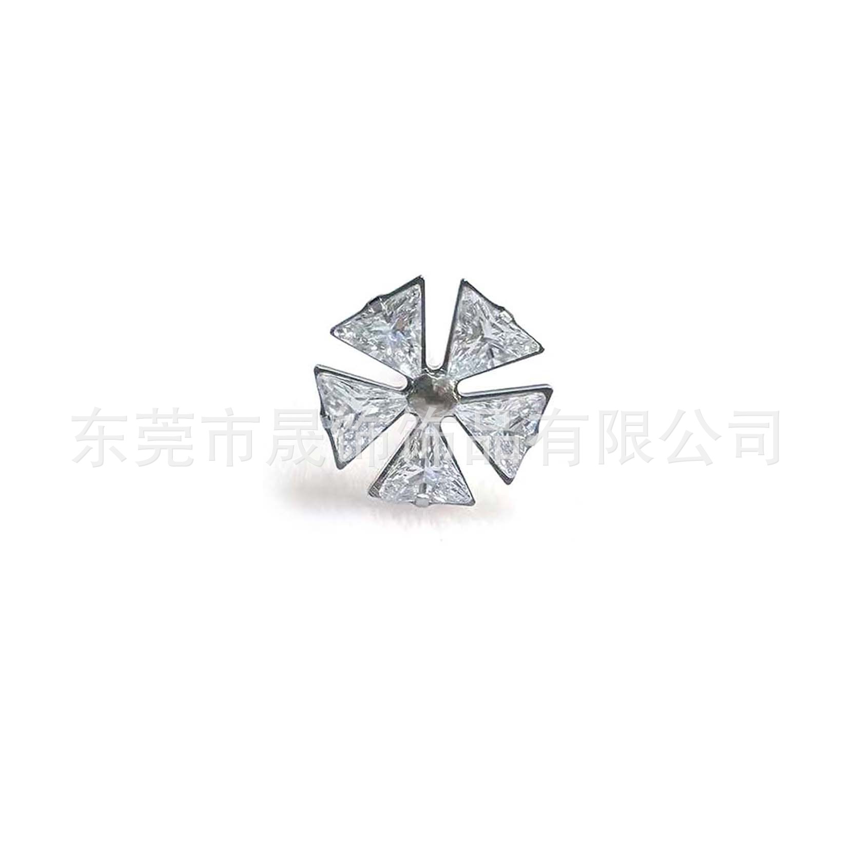 F136 Titanium 风车 Studded Cubic Zirconia Ear Stud Helix Cartilage Stud G23 Implant Grade Titanium 人体 Piercing Jewelry Accessories 头