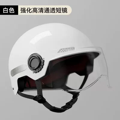 New National Standard 3C Certified Motosiklet kaskı (dəbilqə) - basic-whitetransparent-short-lens-3c-certification