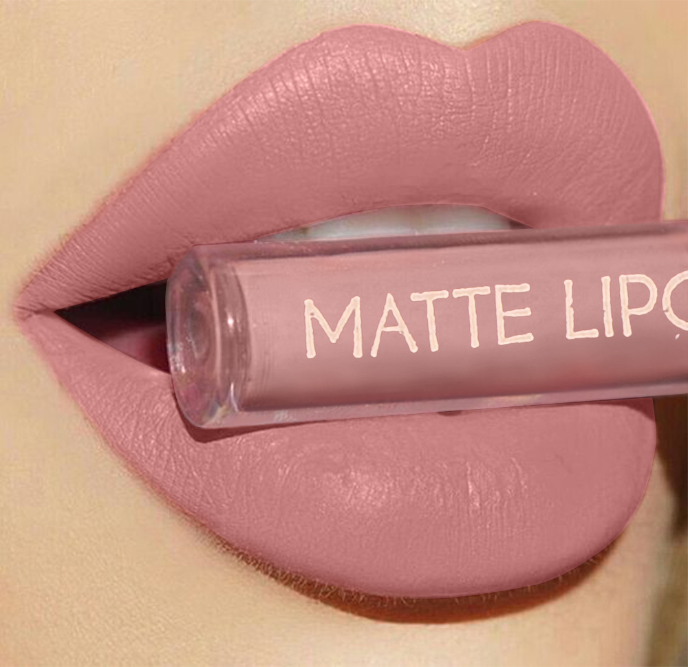 6-piece red matte lipstick set, liquid lipstick, waterproof, non-stick cup, lip gloss, velvet lip gloss, cross-border Specification drawing