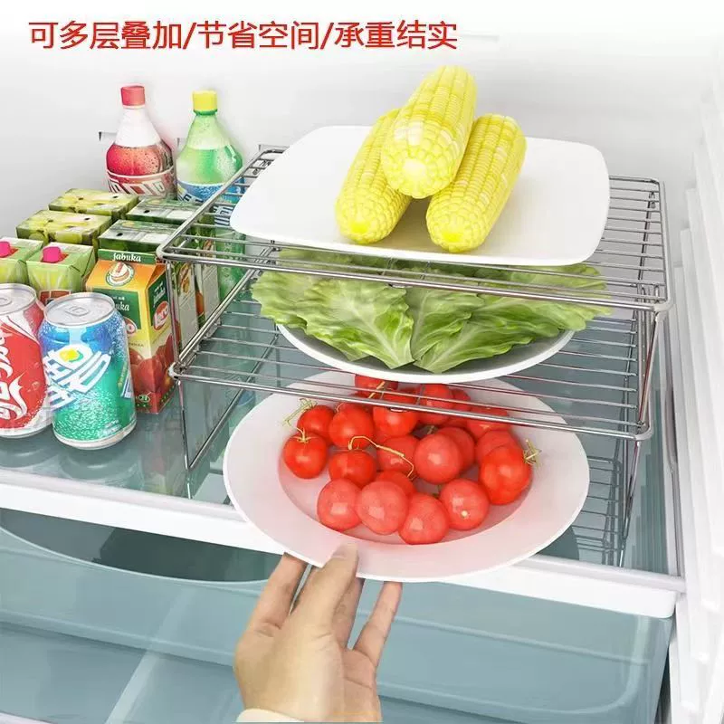 The built -in rack stainless steel layered partition compartment placing vegetable plates and bowls separated by separation of sinks.