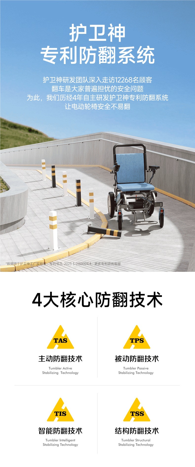 Guardian God 630 New Folding Electric Wheelchair, Lightweight, Intelligent, Fully Automatic Mobility Aid for Disabled Elderly People