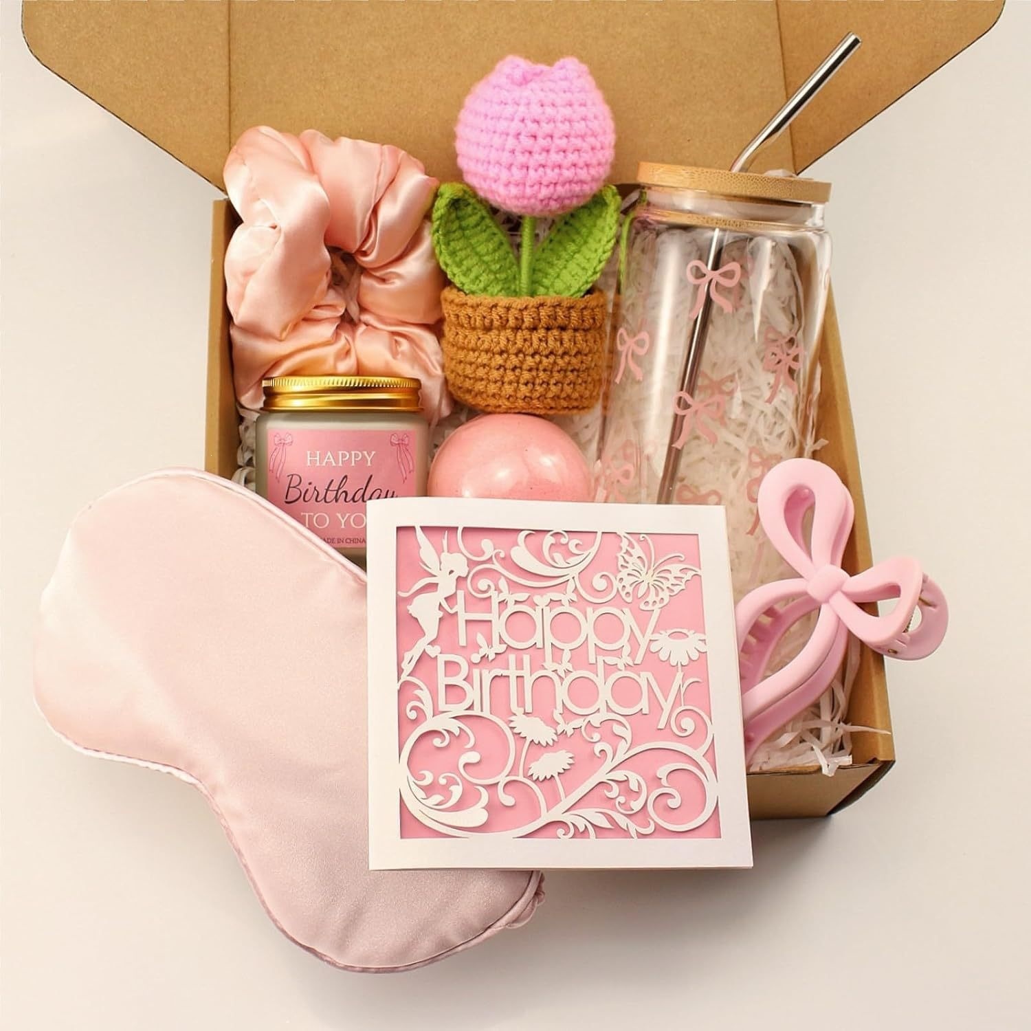 跨境生日礼物 Birthday Gifts 护理香薰沐浴套盒粉色礼品套装