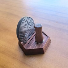 沙比利实木咖啡二次分水网53.5mm收纳一套配齐二次分水网分水网座