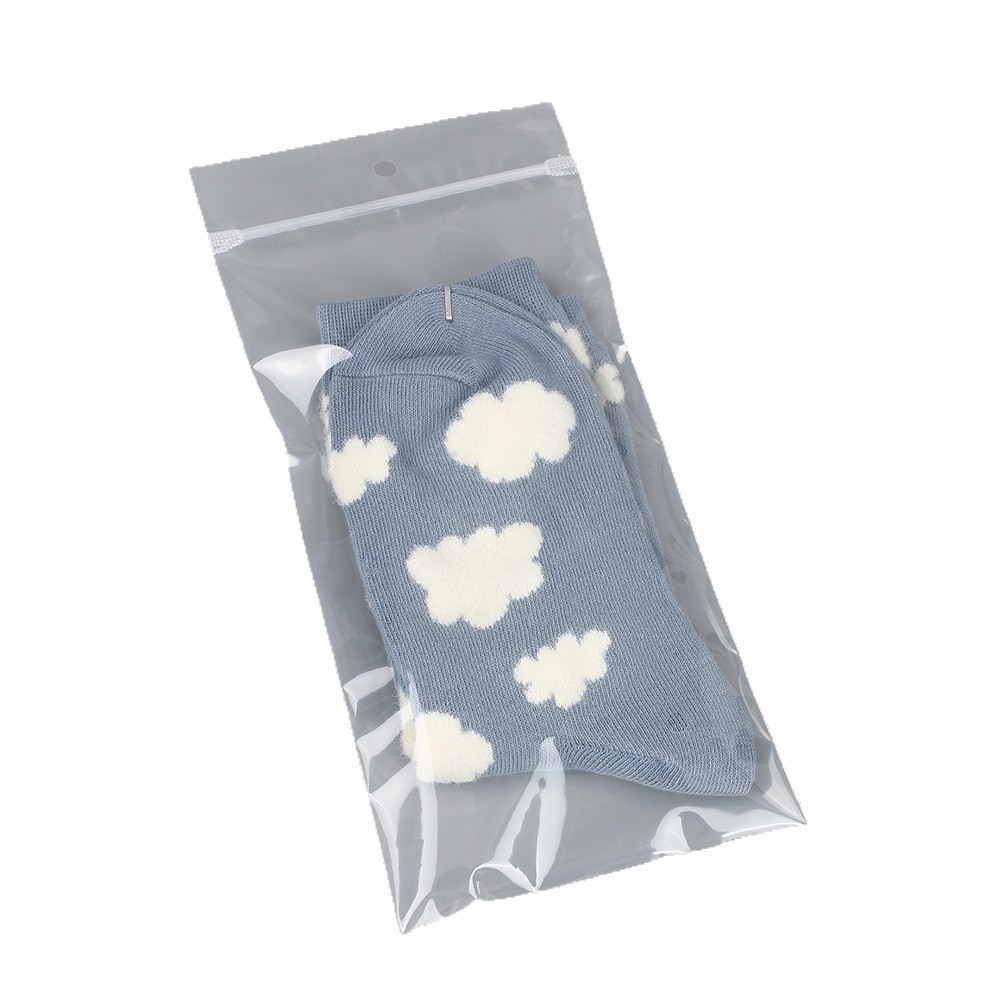 Fabricante spot pe transparente tira de hueso con cremallera calcetines mangas de hielo bufanda de seda bolsa ziplock en blanco con LOGOTIPO