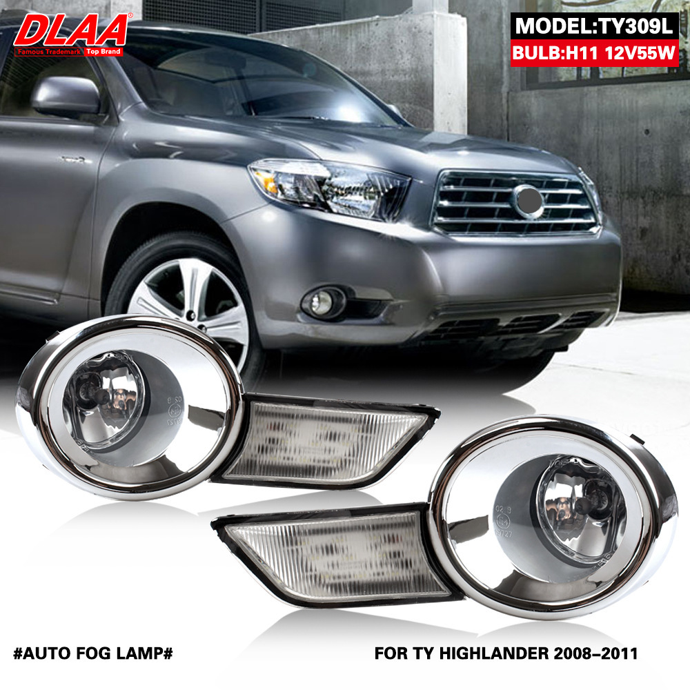 Aplicable a Toyota 09 / 10 / 11 años viejos Highlander conjunto de lámpara de niebla delantera LED luz diurna modificada lámpara de barra image 1