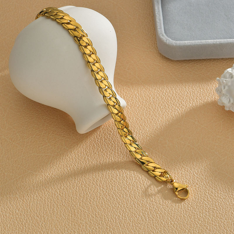 304 Stainless Steel Material Fashion Flower 304 Stainless Steel Plating No Inlaid 18K Gold Plated Unisex Bracelets